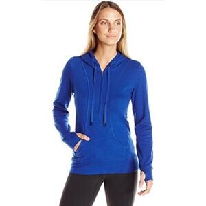 Lucy Sodalite Blue Half Zip Kangaroo Hoodie Sweater Size Large